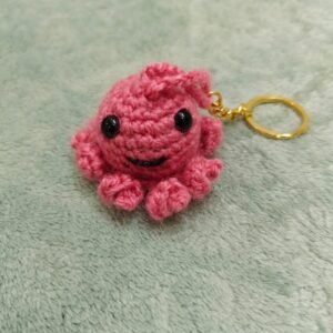 Handmade Crochet Jellyfish Keychain – Amigurumi Charm