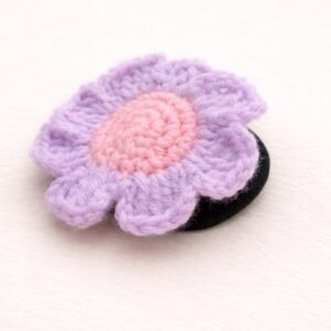 Handmade Crochet Flower Hairband – Lilac & Pink