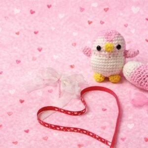 Crochet Penguin with Heart – Handmade Love Gift