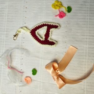 Handmade Crochet Alphabet Keychain – Custom Initial Charm