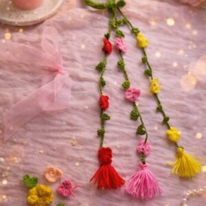 Handmade Crochet Floral Latkan / parandi