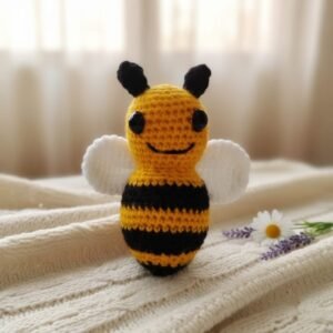 Crochet Bee Plush - handmade Amigurumi Bee Toy